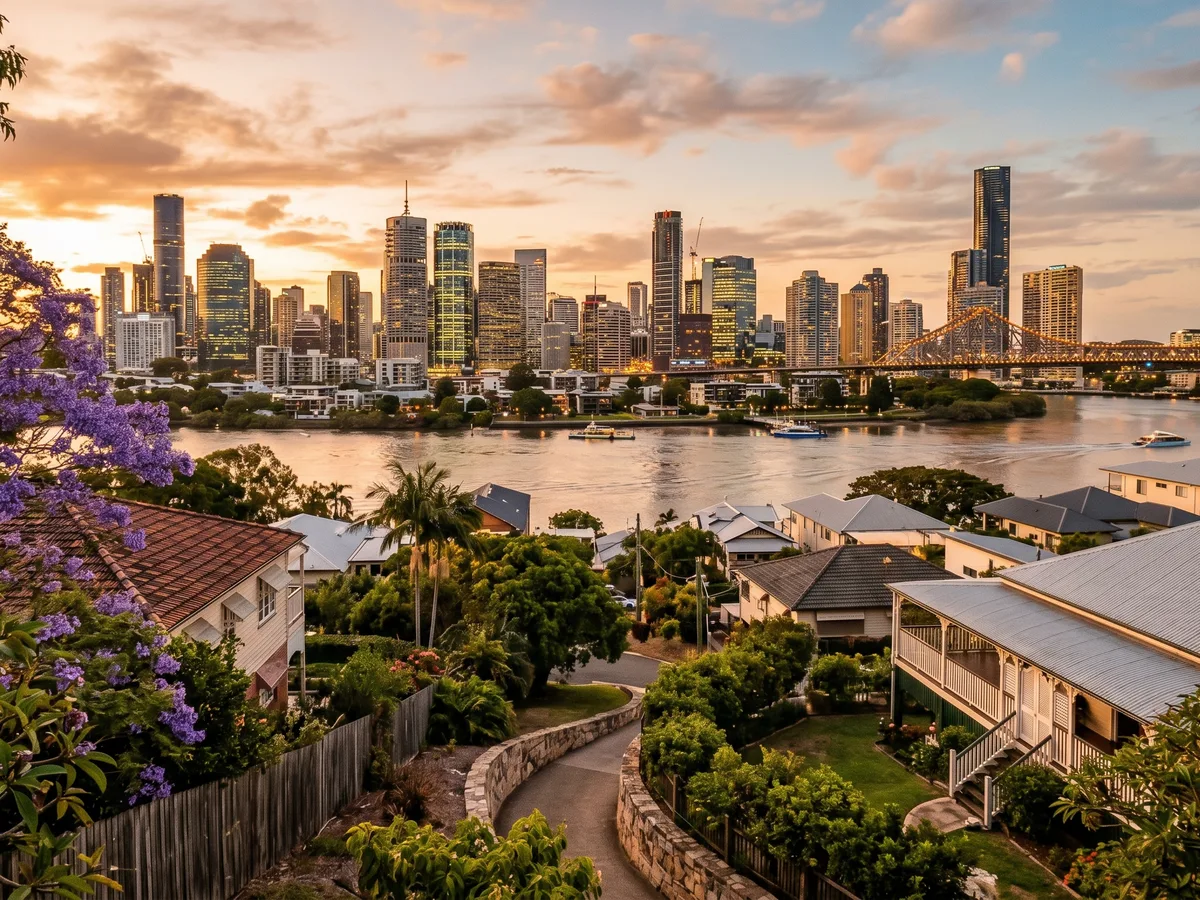 Residential property and streetscape in Carindale, Brisbane