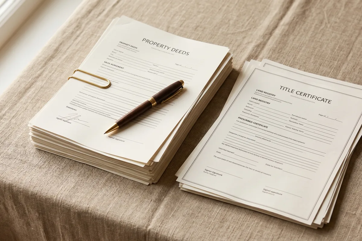 Seller disclosure paperwork on a clean desk surface
